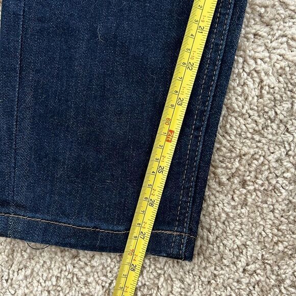 BP Women's Cotton Blend Button Front Distressed Jeans in Dark Blue size 30 - Picture 8 of 8